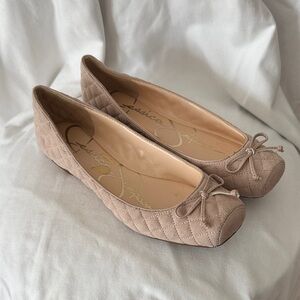 Jessica Simpson Beige Quilted Flats